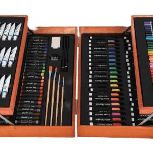 drawing art set with wooden case